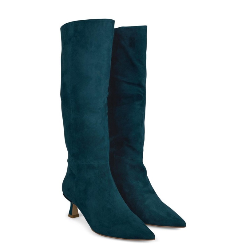 Bottes à Talons Alma En Pena Pointed Embout Bleu Marine Femme | VCQ-64707888